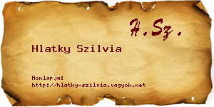 Hlatky Szilvia névjegykártya