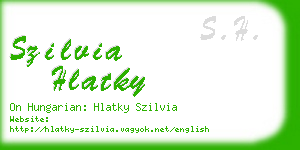 szilvia hlatky business card